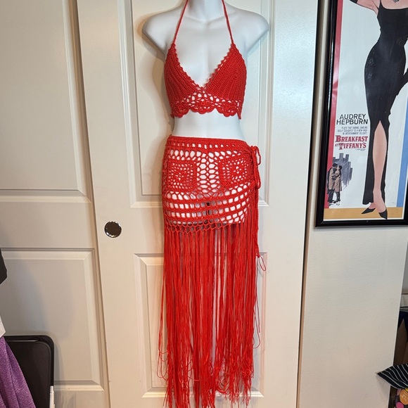 Micas Other - Red Crochet Bikini Set